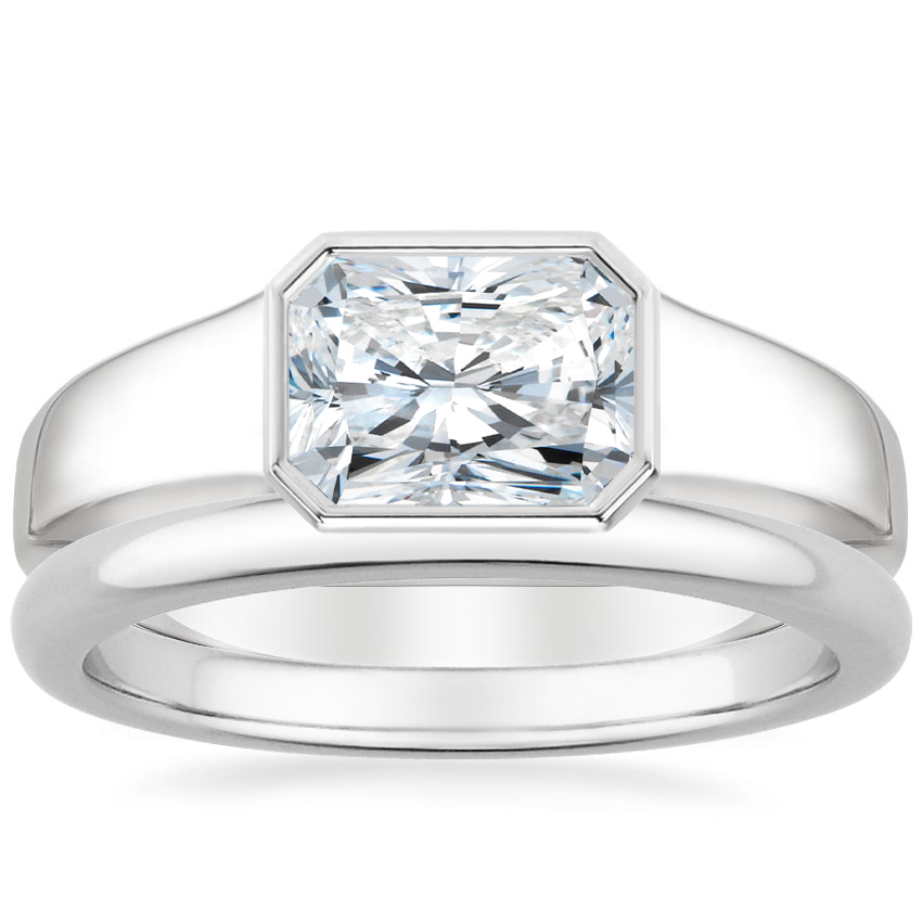 Platinum Haiden Ring with 2mm Comfort Fit Wedding Ring