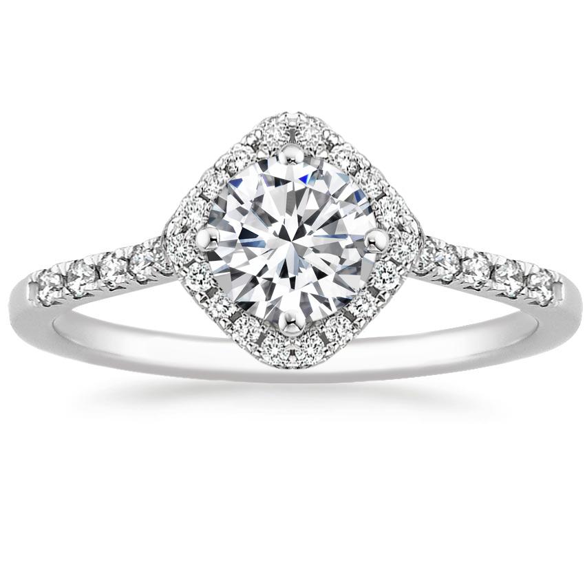 18K White Gold Cometa Diamond Ring, large top view