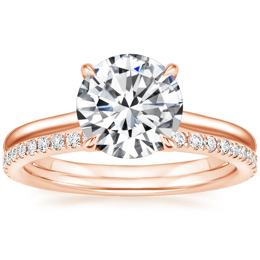 14K Rose Gold Callista Diamond Ring with Luxe Ballad Diamond Ring (1/4 ct. tw.)