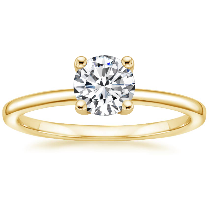 18K Yellow Gold Astoria Diamond Ring, large top view