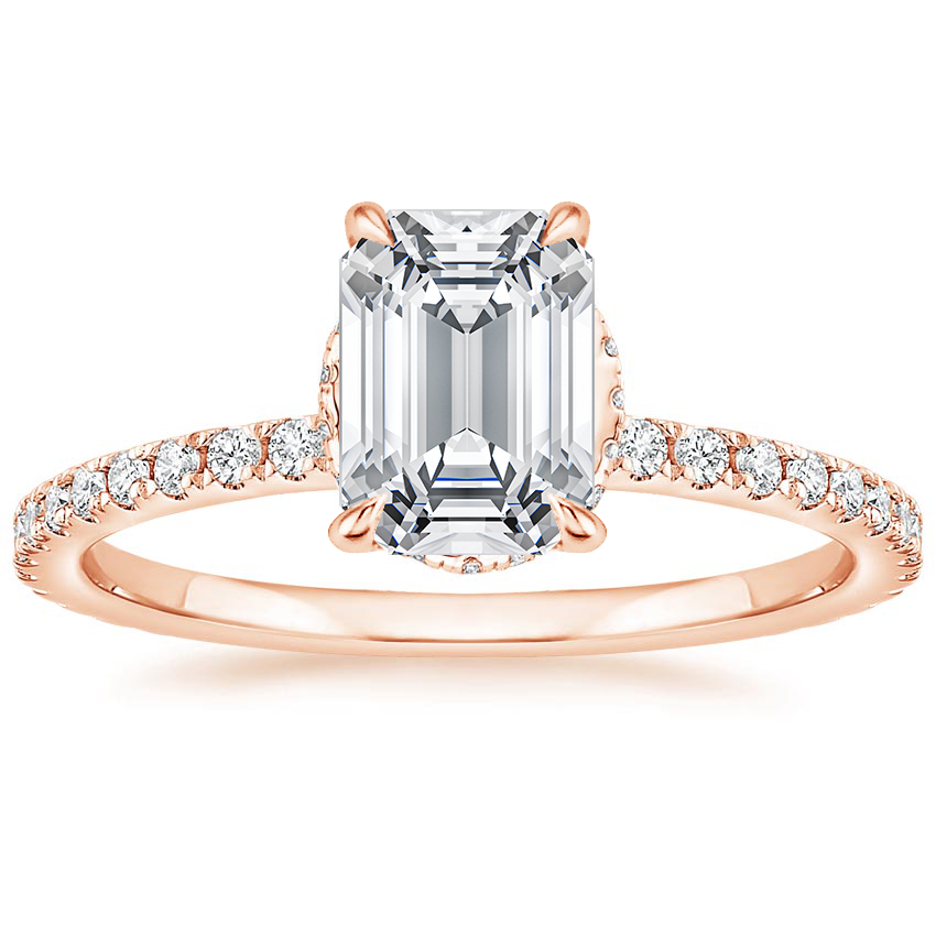 14K Rose Gold Arctica Diamond Ring, large top view