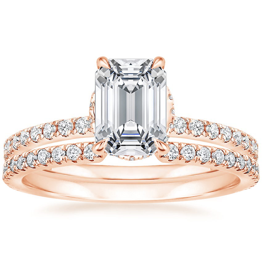 14K Rose Gold Arctica Diamond Ring with Luxe Sia Diamond Open Ring (1/5 ct. tw.)