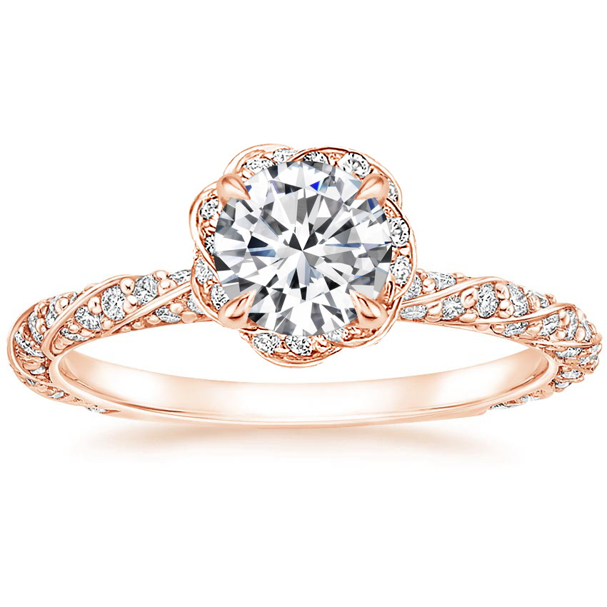 14K Rose Gold Nova Diamond Ring (1/2 ct. tw.), large top view