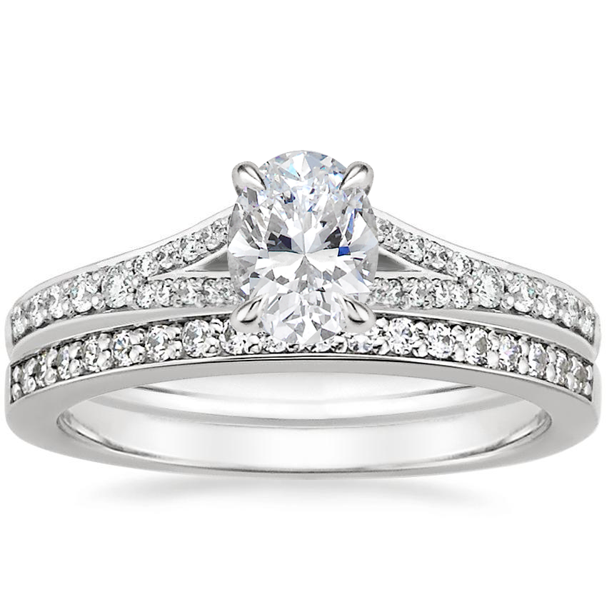 18K White Gold Duet Diamond Bridal Set (1/3 ct. tw.)
