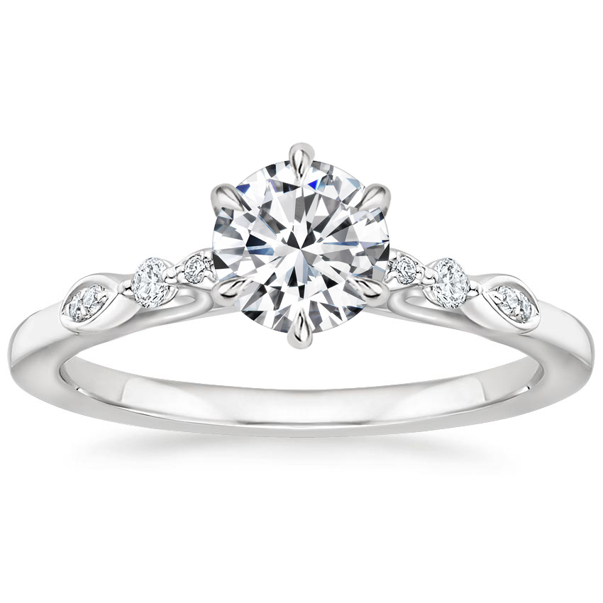 18K White Gold Rochelle Diamond Ring, large top view