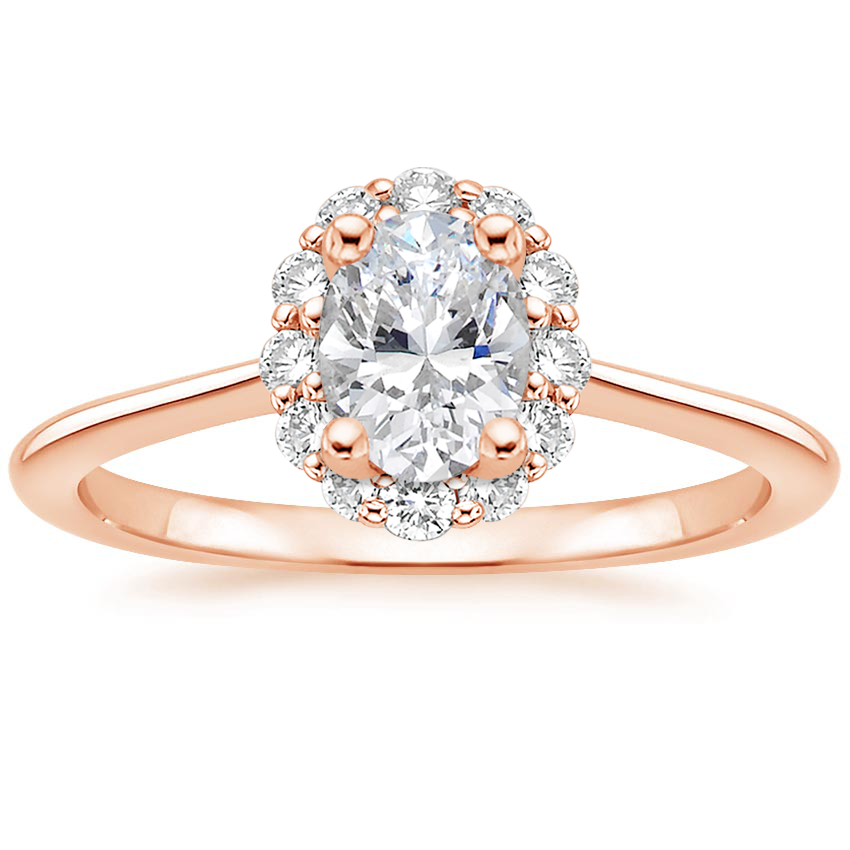 14K Rose Gold Calla Diamond Ring (1/3 ct. tw.), large top view