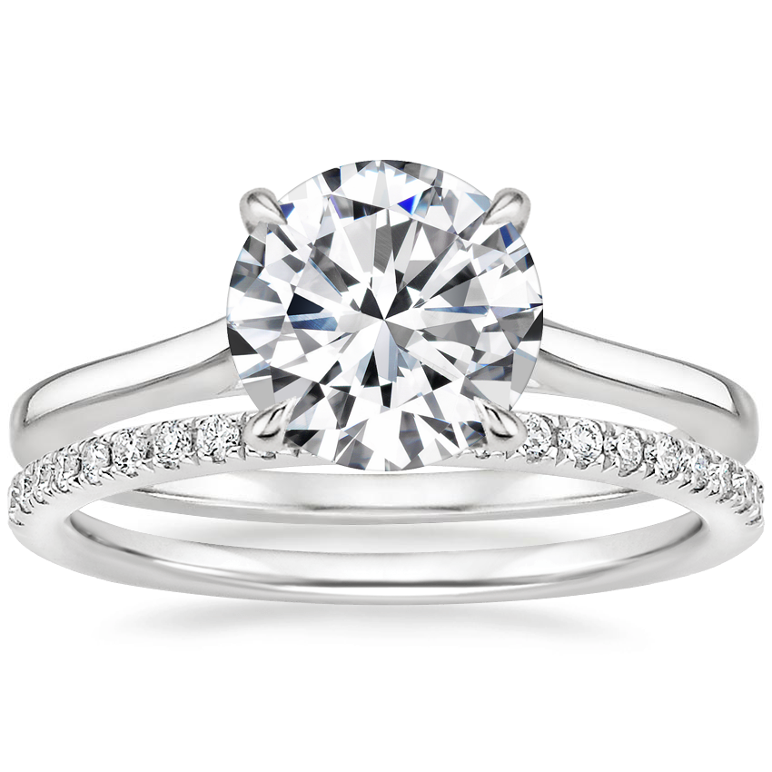 18K White Gold Provence Ring with Ballad Diamond Ring (1/6 ct. tw.)