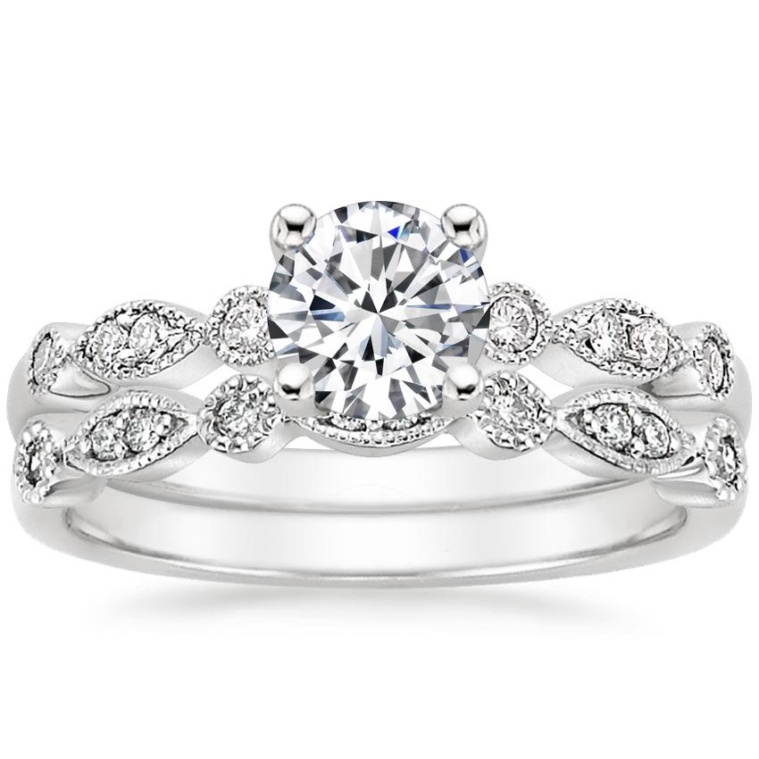 Platinum Tiara Diamond Bridal Set (1/5 ct. tw.)