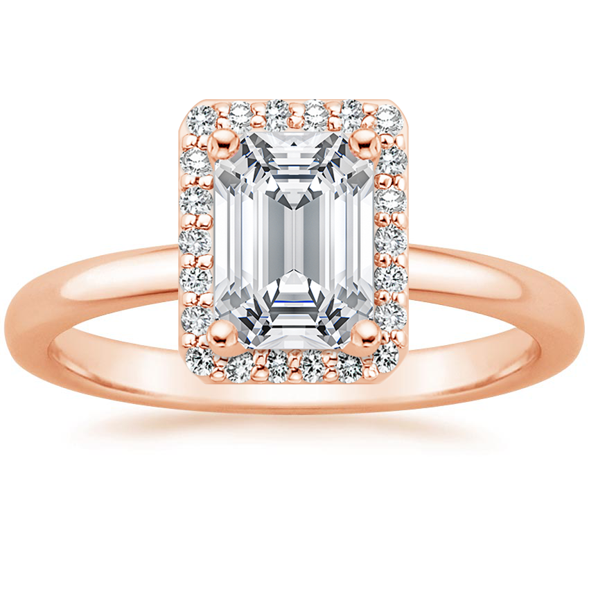 14K Rose Gold Fancy Halo Diamond Ring (1/6 ct. tw.), large top view