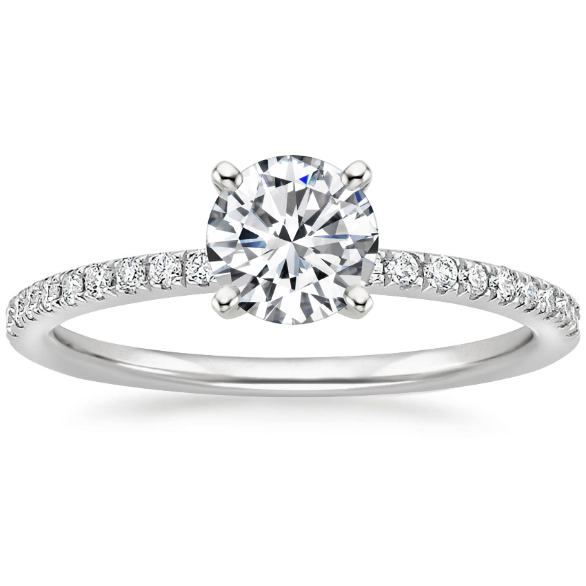 Platinum Ballad Diamond Ring (1/8 ct. tw.), large top view