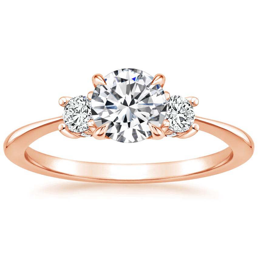 14K Rose Gold Adorned Selene Diamond Ring (1/4 ct. tw.), large top view