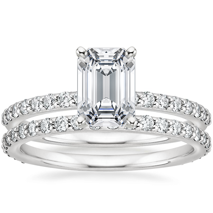 18K White Gold Petite Shared Prong Diamond Ring (1/4 ct. tw.)