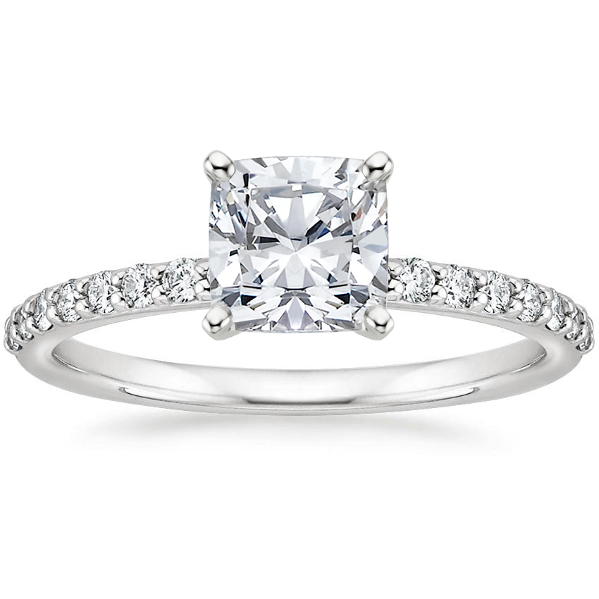 Petite Shared Prong Diamond Engagement Ring | Brilliant Earth