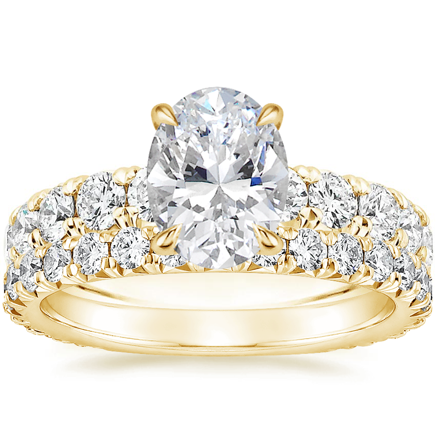 18K Yellow Gold Ellora Diamond Ring with Luxe Sienna Diamond Ring (5/8 ct. tw.)