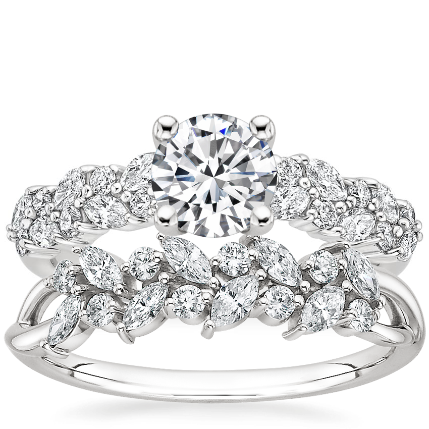 18K White Gold Jardiniere Diamond Ring (1/2 ct. tw.) with Jardiniere Diamond Ring