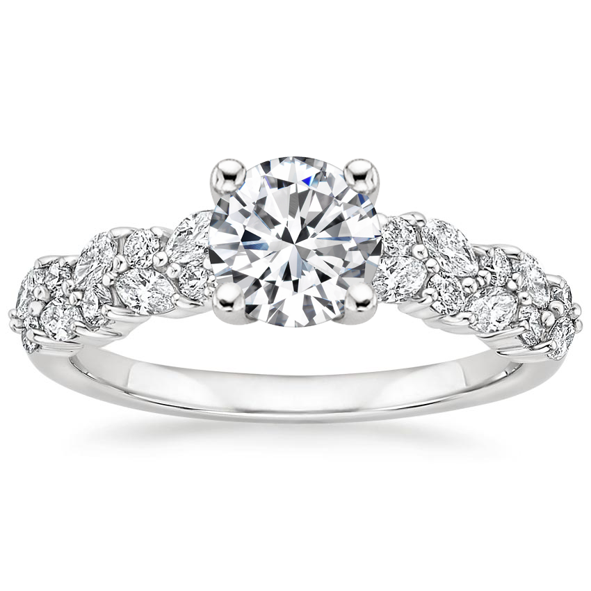 18K White Gold Jardiniere Diamond Ring (1/2 ct. tw.), large top view