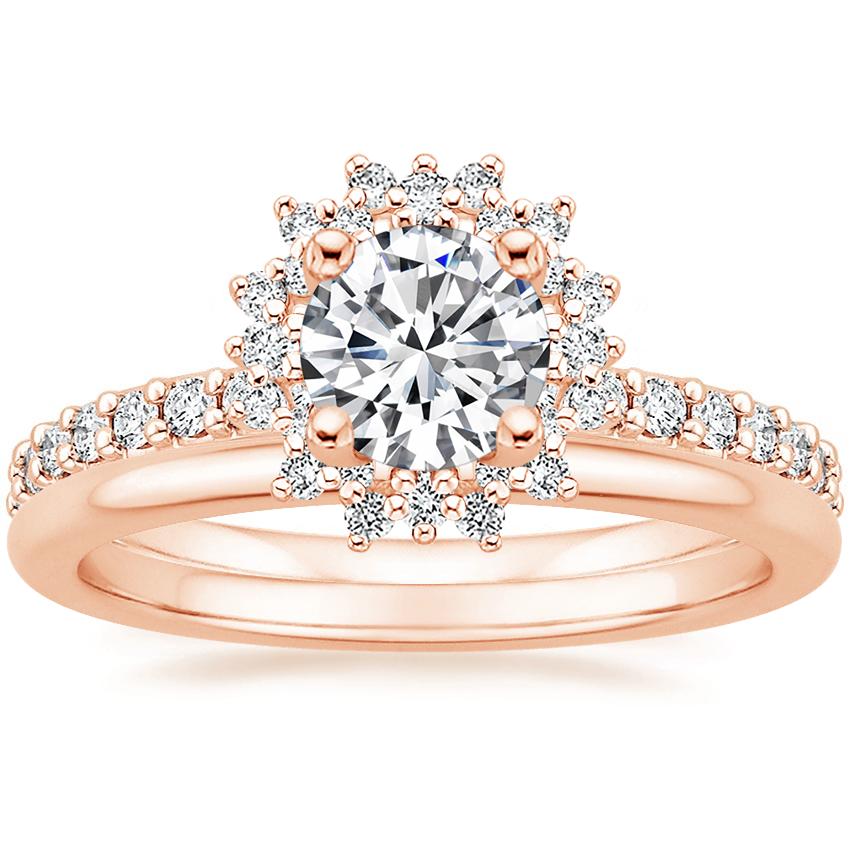 18K White Gold Twilight Diamond Ring with Petite Comfort Fit Wedding ...