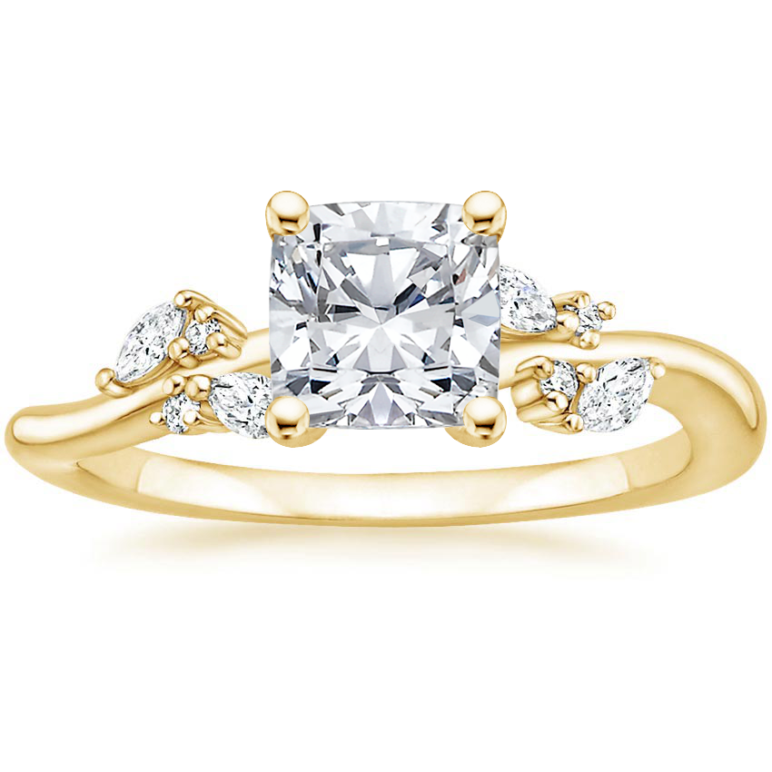 18K Yellow Gold Arden Diamond Ring, large top view