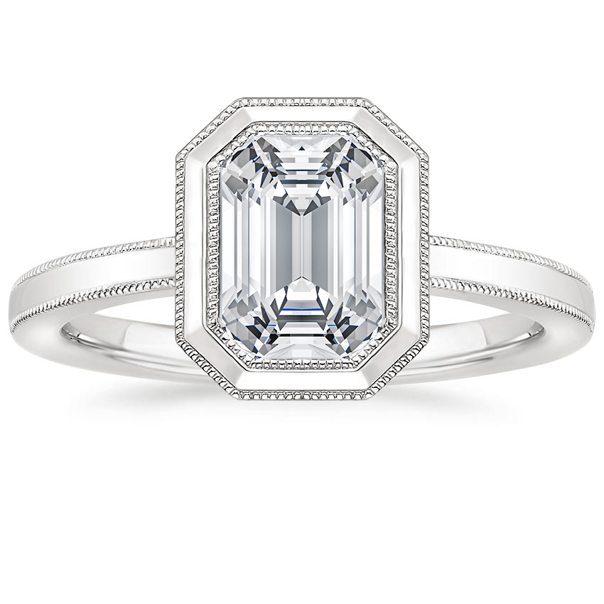Emerald Platinum Blair Bezel Ring