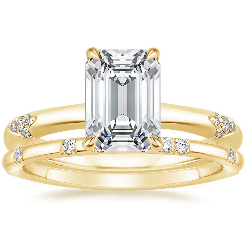 18K Yellow Gold Alula Diamond Ring with Astra Diamond Ring