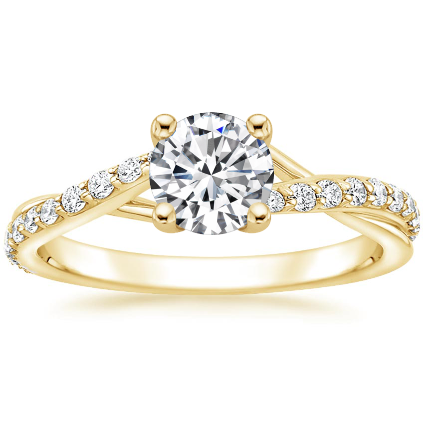 18K Yellow Gold Luxe Chamise Diamond Ring (1/5 ct. tw.), large top view