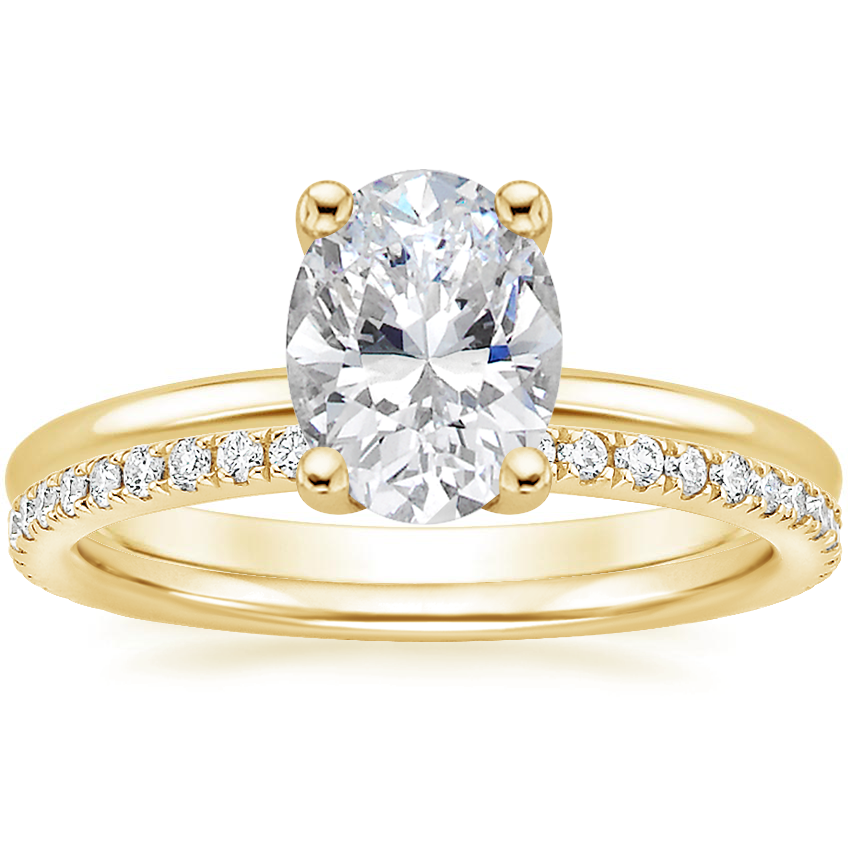 18K Yellow Gold Perfect Fit Ring with Luxe Ballad Diamond Ring (1/4 ct. tw.)