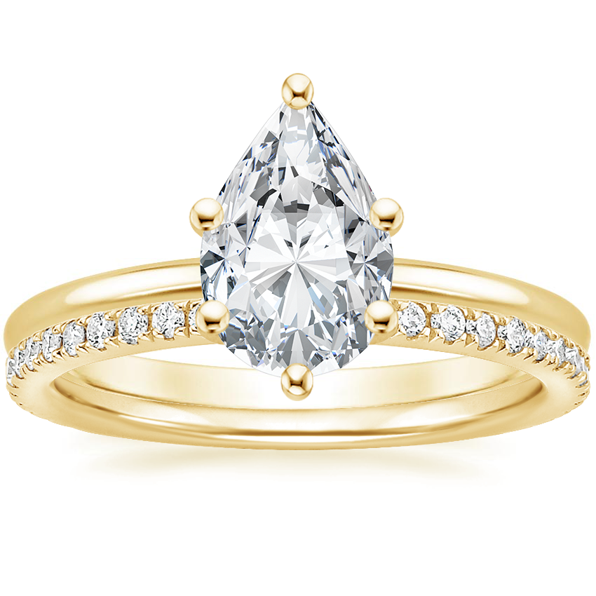 18K Yellow Gold Perfect Fit Ring with Luxe Ballad Diamond Ring (1/4 ct. tw.)