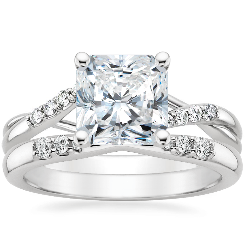 18K White Gold Chamise Diamond Ring (1/15 ct. tw.) with Lark Diamond Ring