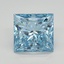 2.02 Ct. Fancy Vivid Blue Princess Lab Grown Diamond