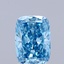 1.92 Ct. Fancy Vivid Blue Cushion Lab Grown Diamond