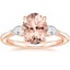 14K Rose Gold Petite Opera Three Stone Diamond Ring (1/4 ct. tw.), smalltop view