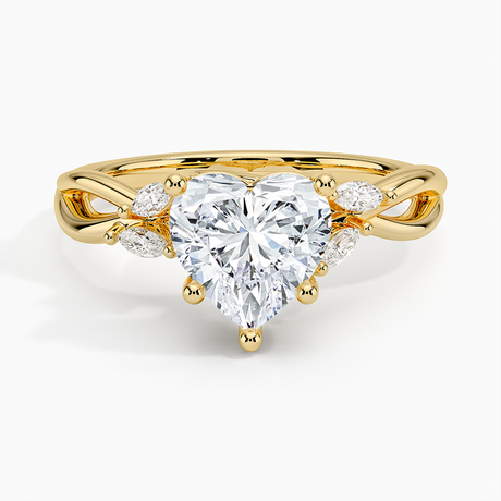 18K Yellow Gold Willow Diamond Ring (1/8 ct. tw.)