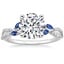 18K White Gold Luxe Willow Sapphire and Diamond Ring (1/8 ct. tw.), smalltop view