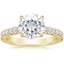 18K Yellow Gold Sienna Half Coverage Diamond Ring, smalltop view