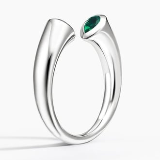 Stevie Lab Emerald Toi et Moi Ring