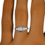 The Laleh Ring, smallzoomed in top view on a hand