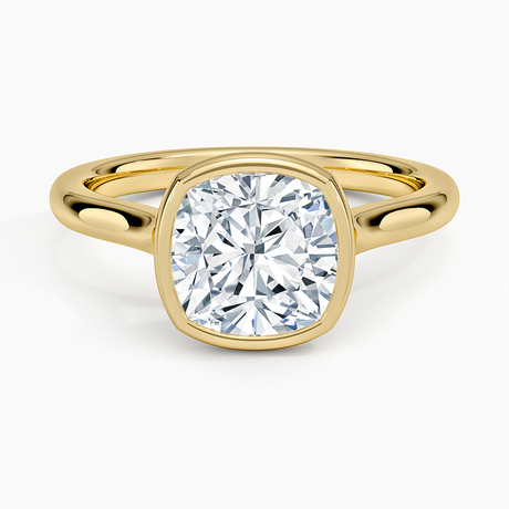 Bezel Set Engagement Ring - Luna
