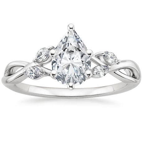 18K White Gold Willow Diamond Ring (1/8 ct. tw.) with Winding Willow Diamond Ring (1/8 ct. tw.)