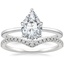 Platinum Petite Esme Solitaire Ring with Flair Diamond Ring (1/6 ct. tw.)