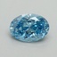 0.59 Ct. Fancy Vivid Blue Oval Lab Grown Diamond