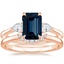 14K Rose Gold Petite Opera Diamond Ring (1/4 ct. tw.) with Crescent Diamond Ring
