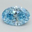 2.59 Ct. Fancy Vivid Blue Oval Lab Grown Diamond