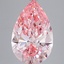 6.07 Ct. Fancy Vivid Pink Pear Lab Grown Diamond