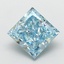 2.18 Ct. Fancy Vivid  Blue Princess Lab Grown Diamond