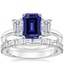 Platinum Luxe Rhiannon Diamond Ring (3/4 ct. tw.) with Gemma Diamond Ring (1/2 ct. tw.)