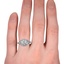 The Veda Ring, smallzoomed in top view on a hand
