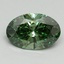 1.23 Ct. Fancy Vivid Green Oval Lab Grown Diamond