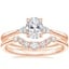 14K Rose Gold Aria Contoured Diamond Bridal Set