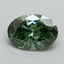 1.22 Ct. Fancy Vivid Green Oval Lab Grown Diamond