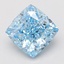 2.25 Ct. Fancy Vivid Blue Cushion Lab Grown Diamond